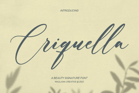 Criquella Script: A Designer’s Guide to This Elegant Typeface